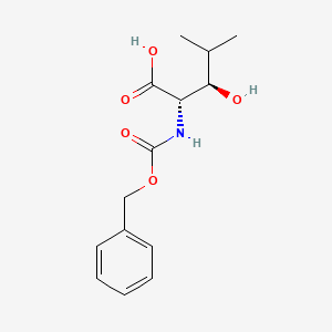 molecular formula C14H19NO5 B13152726 (2S,3R)-2-(((Benzyloxy)carbonyl)amino)-3-hydroxy-4-methylpentanoic acid 