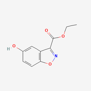 molecular formula C10H9NO4 B13152773 Ethyl 5-hydroxybenzo[d]isoxazole-3-carboxylate 