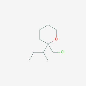 molecular formula C10H19ClO B13152774 2-(Butan-2-yl)-2-(chloromethyl)oxane 