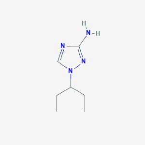 molecular formula C7H14N4 B13152786 1-(pentan-3-yl)-1H-1,2,4-triazol-3-amine 