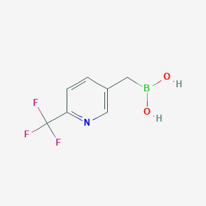 molecular formula C7H7BF3NO2 B13152788 ((6-(Trifluoromethyl)pyridin-3-yl)methyl)boronic acid 