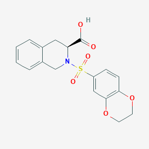 (3S)-2-(2,3-Dihydro-1,4-benzodioxine-6-sulfonyl)-1,2,3,4-tetrahydroisoquinoline-3-carboxylic acid