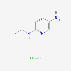 molecular formula C8H14ClN3 B13152822 N2-Isopropylpyridine-2,5-diamine hydrochloride 