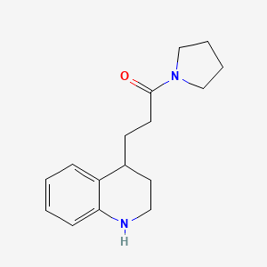 B13152827 1-(Pyrrolidin-1-yl)-3-(1,2,3,4-tetrahydroquinolin-4-yl)propan-1-one CAS No. 1315367-67-9