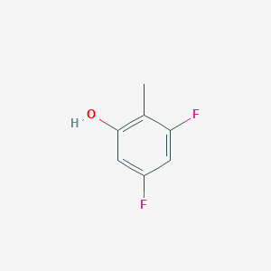 molecular formula C7H6F2O B13152834 3,5-Difluoro-2-methylphenol 