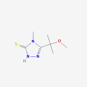 molecular formula C7H13N3OS B13152868 5-(2-Methoxypropan-2-yl)-4-methyl-4H-1,2,4-triazole-3-thiol 