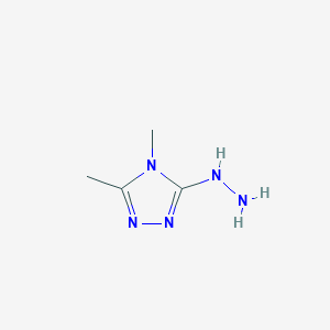 molecular formula C4H9N5 B13152931 3-Hydrazinyl-4,5-dimethyl-4H-1,2,4-triazole 