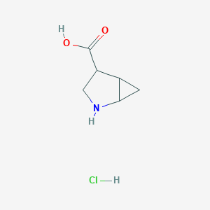 molecular formula C6H10ClNO2 B13152986 2-Azabicyclo[3.1.0]hexane-4-carboxylic acid hcl 