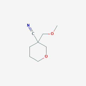 molecular formula C8H13NO2 B13152987 3-(Methoxymethyl)oxane-3-carbonitrile 