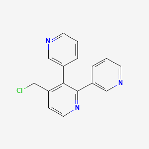 molecular formula C16H12ClN3 B13153009 4-(chloromethyl)-2,3-dipyridin-3-ylpyridine 