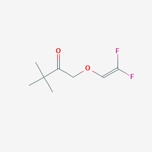 molecular formula C8H12F2O2 B13153012 1-[(2,2-Difluoroethenyl)oxy]-3,3-dimethylbutan-2-one CAS No. 1334146-21-2