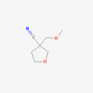 molecular formula C7H11NO2 B13153042 3-(Methoxymethyl)oxolane-3-carbonitrile 