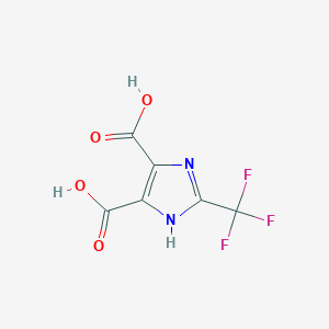molecular formula C6H3F3N2O4 B1315306 2-(三氟甲基)-1H-咪唑-4,5-二羧酸 CAS No. 78016-96-3