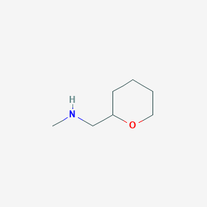 molecular formula C7H15NO B1315307 N-甲基-1-(四氢-2H-吡喃-2-基)甲胺 CAS No. 7179-96-6