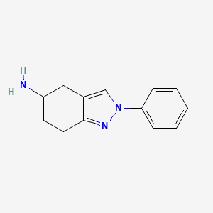 molecular formula C13H15N3 B13153075 2-phenyl-4,5,6,7-tetrahydro-2H-indazol-5-amine CAS No. 929973-71-7