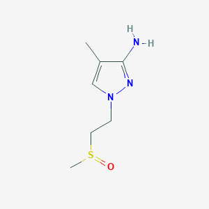 1-(2-Methanesulfinylethyl)-4-methyl-1H-pyrazol-3-amine