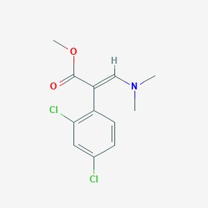 molecular formula C12H13Cl2NO2 B13153086 Methyl 2-(2,4-dichlorophenyl)-3-(dimethylamino)acrylate 