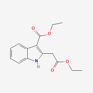 molecular formula C15H17NO4 B1315309 2-(2-乙氧基-2-氧代乙基)-1H-吲哚-3-羧酸乙酯 CAS No. 77435-10-0