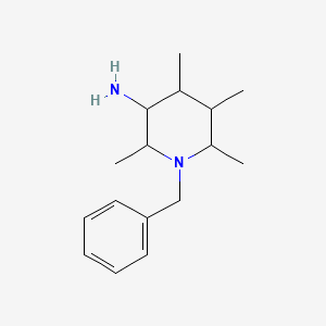 molecular formula C16H26N2 B13153094 1-Benzyl-2,4,5,6-tetramethylpiperidin-3-amine 