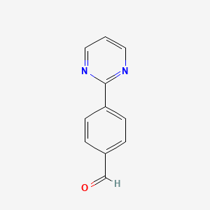 molecular formula C11H8N2O B1315313 4-(嘧啶-2-基)苯甲醛 CAS No. 77232-38-3