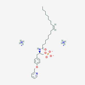 molecular formula C33H57N4O6P B13153134 diazanium;[(2R)-2-[[(Z)-octadec-9-enoyl]amino]-3-[4-(pyridin-2-ylmethoxy)phenyl]propyl] phosphate 