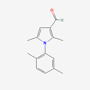 molecular formula C15H17NO B13153144 1-(2,5-dimethylphenyl)-2,5-dimethyl-1H-pyrrole-3-carbaldehyde 