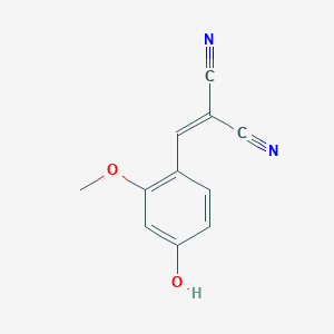 molecular formula C11H8N2O2 B13153151 2-(4-Hydroxy-2-methoxybenzylidene)malononitrile 