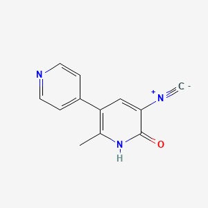 molecular formula C12H9N3O B13153157 5-Isocyano-2-methyl-[3,4'-bipyridin]-6(1H)-one 