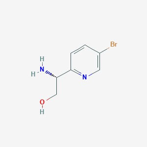 molecular formula C7H9BrN2O B13153195 (R)-2-Amino-2-(5-bromopyridin-2-yl)ethanol 