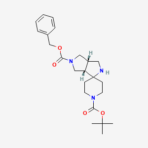 5-O-benzyl 1-O'-tert-butyl (3aS,6aS)-spiro[1,2,3a,4,6,6a-hexahydropyrrolo[3,4-c]pyrrole-3,4'-piperidine]-1',5-dicarboxylate