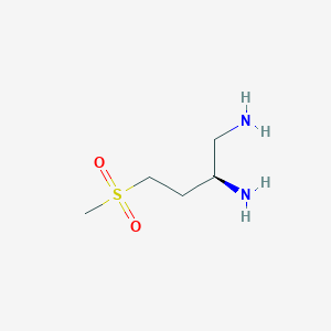 molecular formula C5H14N2O2S B13153260 (2S)-4-Methanesulfonylbutane-1,2-diamine 