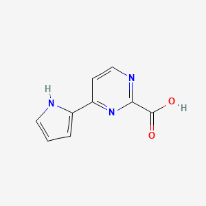 molecular formula C9H7N3O2 B13153304 4-(1H-Pyrrol-2-yl)pyrimidine-2-carboxylic acid 