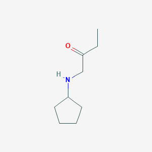 molecular formula C9H17NO B13153324 1-(Cyclopentylamino)butan-2-one 