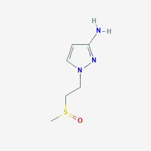 molecular formula C6H11N3OS B13153343 1-(2-Methanesulfinylethyl)-1H-pyrazol-3-amine 