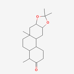 molecular formula C19H30O3 B13153367 4,6A,9,9-tetramethyldodecahydrophenanthro[2,3-d][1,3]dioxol-3(2H)-one 