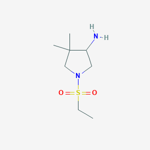 1-(Ethanesulfonyl)-4,4-dimethylpyrrolidin-3-amine