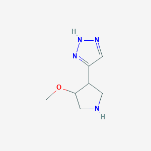 molecular formula C7H12N4O B13153401 4-(4-Methoxypyrrolidin-3-yl)-1H-1,2,3-triazole 