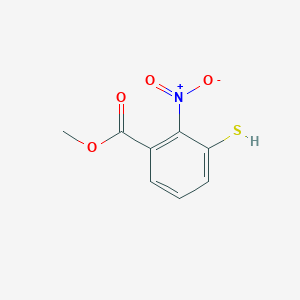 molecular formula C8H7NO4S B13153402 Methyl 2-nitro-3-sulfanylbenzoate CAS No. 62486-44-6