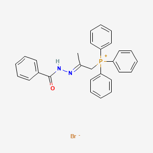 molecular formula C28H26BrN2OP B13153424 (2-(2-Benzoylhydrazono)propyl)triphenylphosphonium bromide CAS No. 60661-81-6