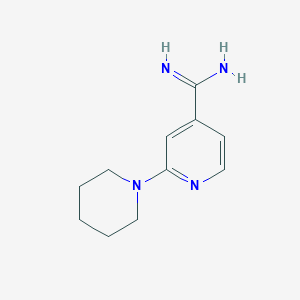 molecular formula C11H16N4 B13153428 2-(Piperidin-1-yl)pyridine-4-carboximidamide 