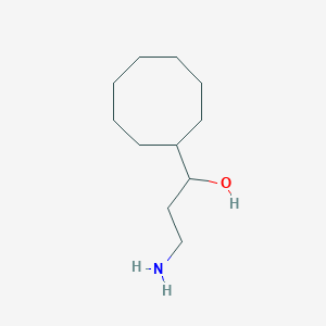 3-Amino-1-cyclooctylpropan-1-ol