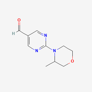 molecular formula C10H13N3O2 B13153500 2-(3-Methylmorpholin-4-YL)pyrimidine-5-carbaldehyde 