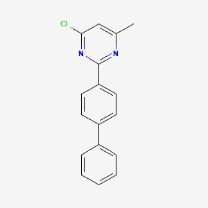 molecular formula C17H13ClN2 B13153506 4-Chloro-6-methyl-2-(4-phenylphenyl)pyrimidine 