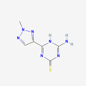 molecular formula C6H7N7S B13153514 4-Amino-6-(2-methyl-2H-1,2,3-triazol-4-yl)-1,3,5-triazine-2-thiol 