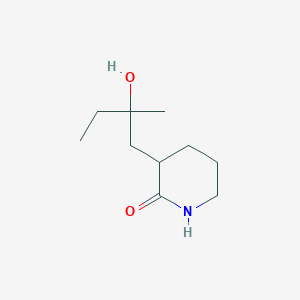 molecular formula C10H19NO2 B13153518 3-(2-Hydroxy-2-methylbutyl)piperidin-2-one 