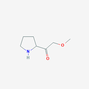 molecular formula C7H13NO2 B13153525 2-Methoxy-1-(pyrrolidin-2-yl)ethan-1-one 