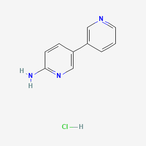 molecular formula C10H10ClN3 B13153528 [3,3'-Bipyridin]-6-amine hydrochloride 