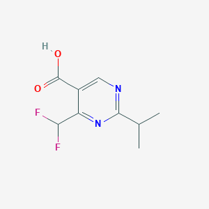 molecular formula C9H10F2N2O2 B13153537 4-(Difluoromethyl)-2-(propan-2-yl)pyrimidine-5-carboxylic acid 