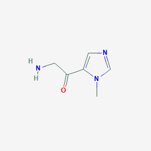 molecular formula C6H9N3O B13153540 2-amino-1-(1-methyl-1H-imidazol-5-yl)ethan-1-one 