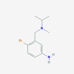 molecular formula C11H17BrN2 B13153546 4-Bromo-3-([methyl(propan-2-YL)amino]methyl)aniline 